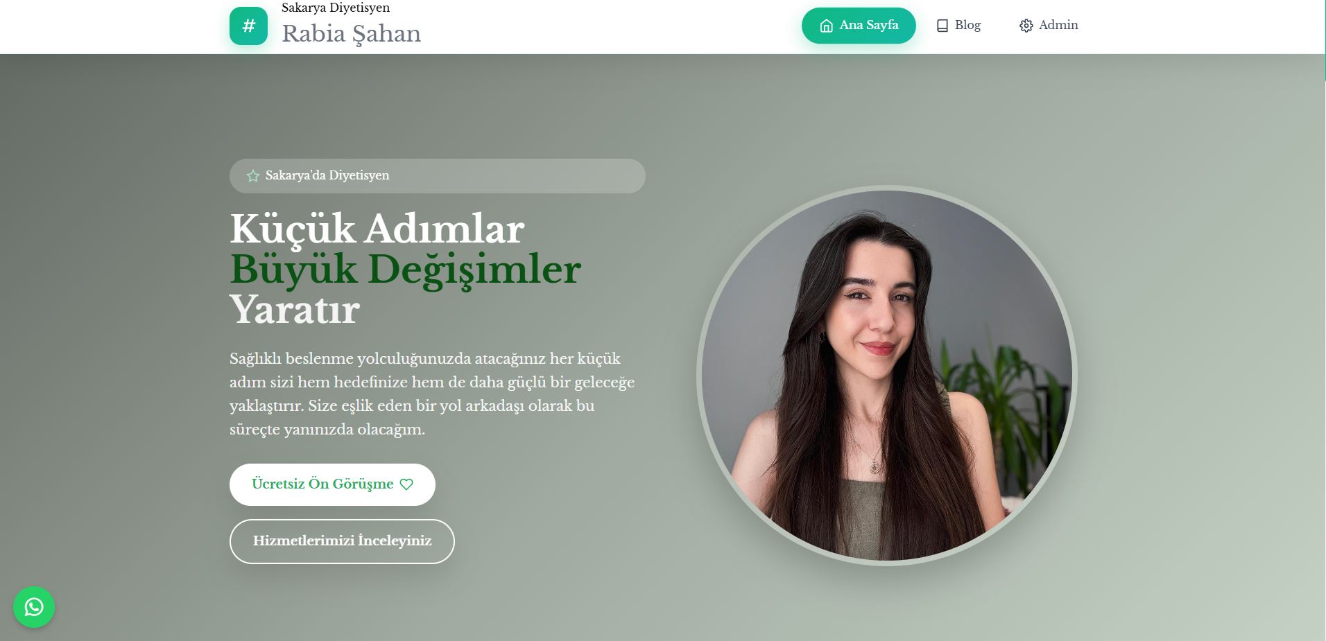 Diyetisyen Rabia Şahan Kişisel Web Sitesi